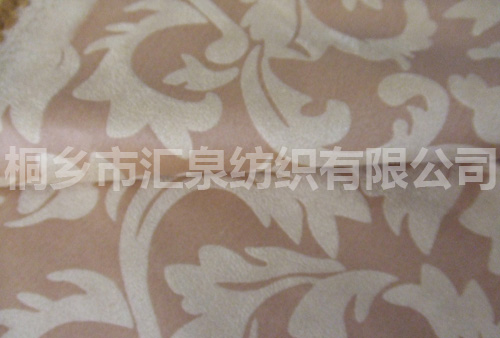 緯編印花麂皮絨